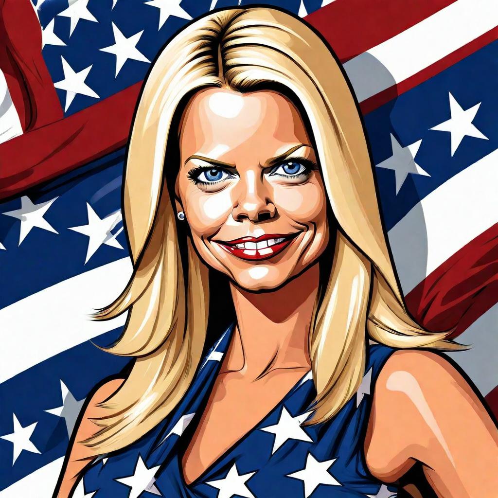 Pam Bondi by AI Disc Jockey | Learn more at AIDiscJockey.com